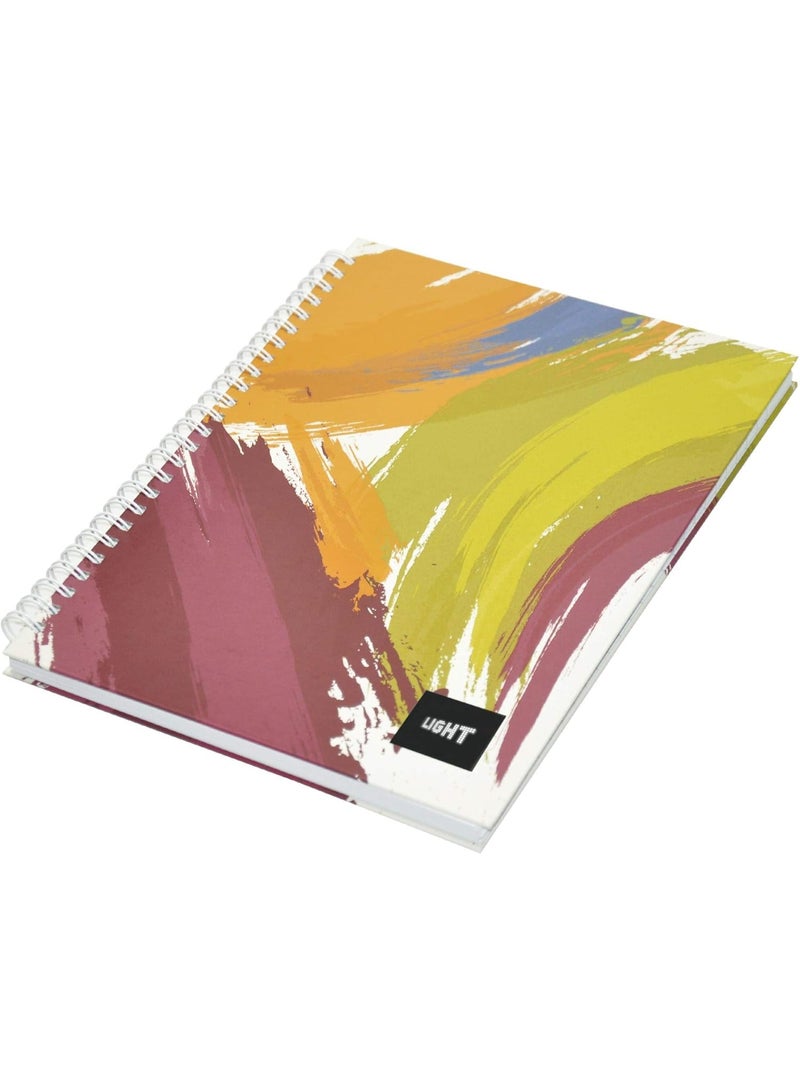 FIS Light LINBS1081804 Single Line Spiral Hard Cover Notebook- Pack of 5 Pieces (100 Sheets Each, 10X8in) - Image 3